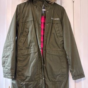 Helly Hansen Forest Green Jacket with Plaid Lining